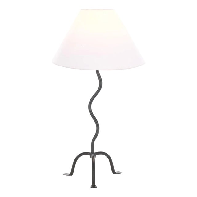 Chey Squiggle Table Lamp in Black For Sale