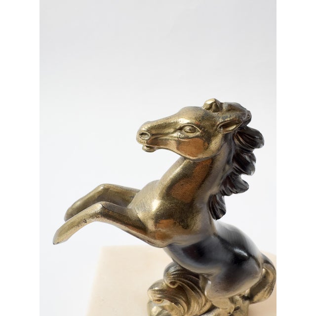 Pair of French Art Deco Rearing Horse Bookends, Signed Tedd, C. 1930 For Sale - Image 12 of 18