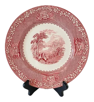 Mid-Century Royal Staffordshire Jenny Lind Pink Dinner Plate