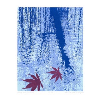 1993 Laura Weaver Huff Going With the Flow Leaf Serigraph For Sale