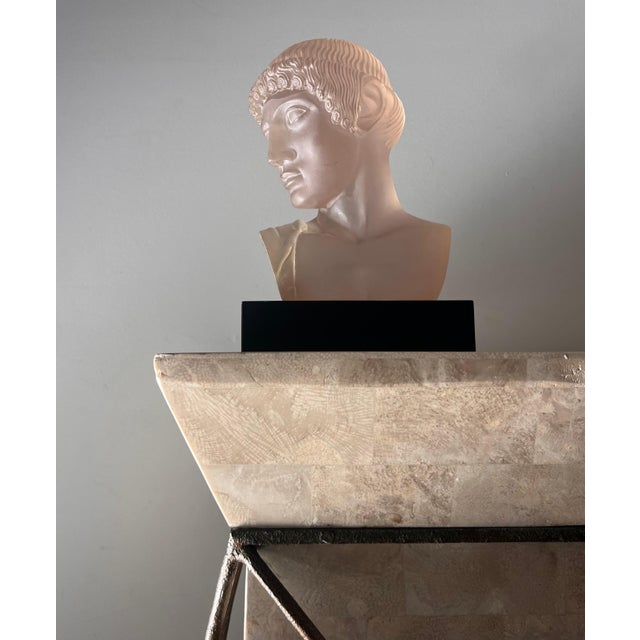 Neoclassical Postmodern Art Glass Bust of a Greek Male, Late 20th Century For Sale - Image 12 of 12