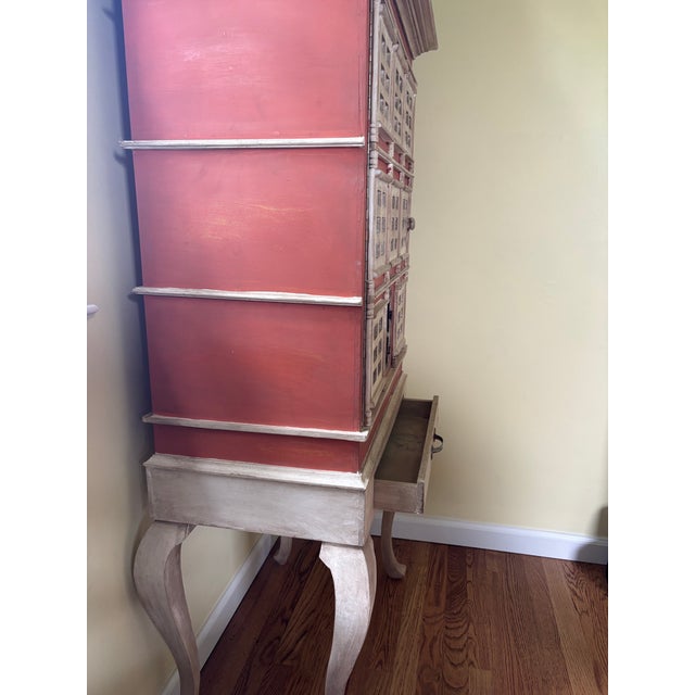 Vintage Hand-Painted French Château Dollhouse Cabinet For Sale In New York - Image 6 of 6