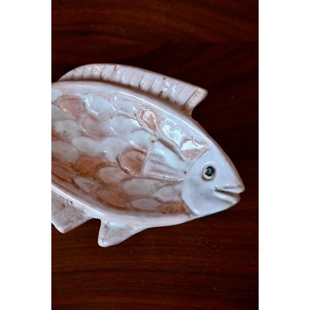 1940s Pink Fish Ceramic Bowl by Denise Picard, France, 1940s For Sale - Image 5 of 7