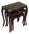 Rococo Style Set of Three Marble Top Mahogany Nesting Tables For Sale