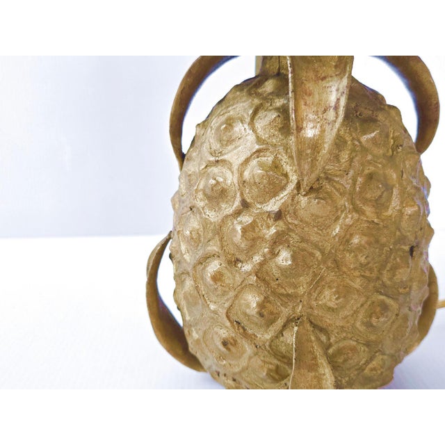 Maison Jansen Vintage Pineapple Table Lamp in Gilded Bronze from Maison Jansen, 1970s For Sale - Image 4 of 13