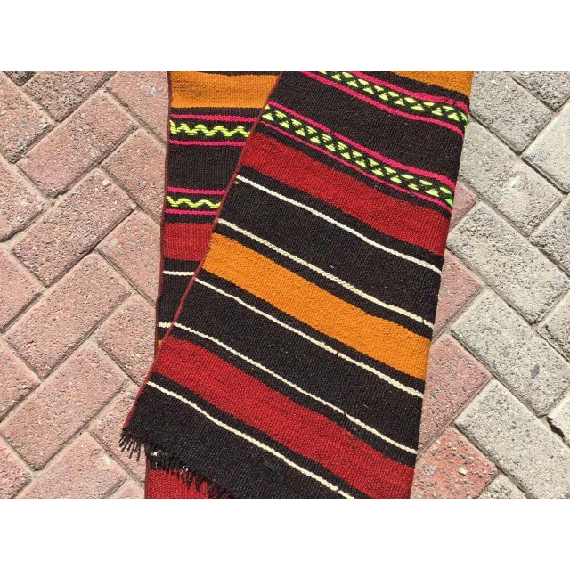 1960s Vintage Turkish Kilim Runner - 33" X 110" For Sale - Image 10 of 11