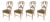 19th Century Sculptural Backrest Walnut and Velvet Sec Dining Chairs, Set of 4 For Sale