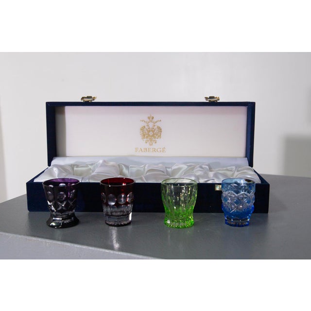 Crystal Vodka Nazdrovia Shot Glasses from Imperial Faberge, 2000s For Sale - Image 9 of 11