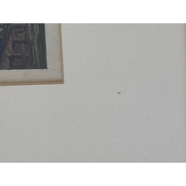 Wood Antique Hand-Tinted Engraving | Ottoman Dance Scene by F. Raineri | Framed Orientalist Art Print For Sale - Image 7 of 12