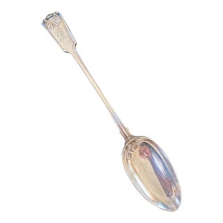 Early 20th Century Large English Epns Serving Spoon For Sale