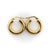 1990s Vintage Italian 18k Gold Macaroni Hoop Earrings, Pair For Sale - Image 5 of 8