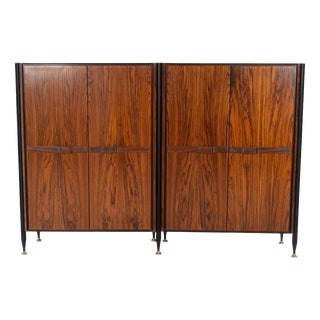 Mid-Century Wooden Double Cabinet, Italy, 1960s For Sale