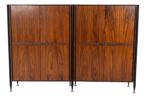 Mid-Century Wooden Double Cabinet, Italy, 1960s