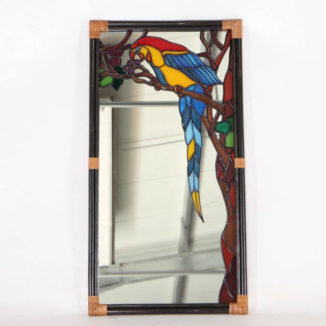 Stained Glass Mirror, 1970s For Sale - Image 6 of 11