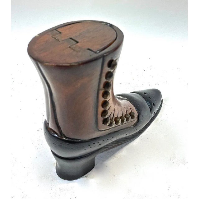 Victorian Antique Carved Wooden Victorian Shoe Box For Sale - Image 3 of 4