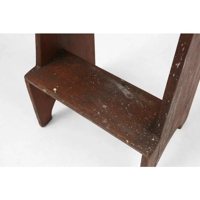 French Industrial Wooden Stepladder, 1900s For Sale - Image 11 of 13