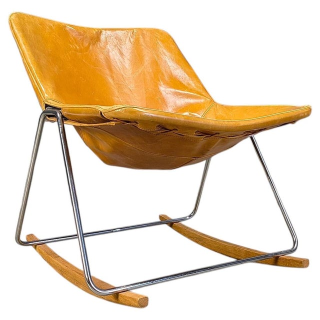 Vintage G1 Rocking Chair from Pierre Guariche, 1950s For Sale - Image 11 of 11