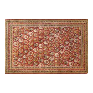 Antique Indian Agra Oriental Rug, Small Size, W/ Paisley Design