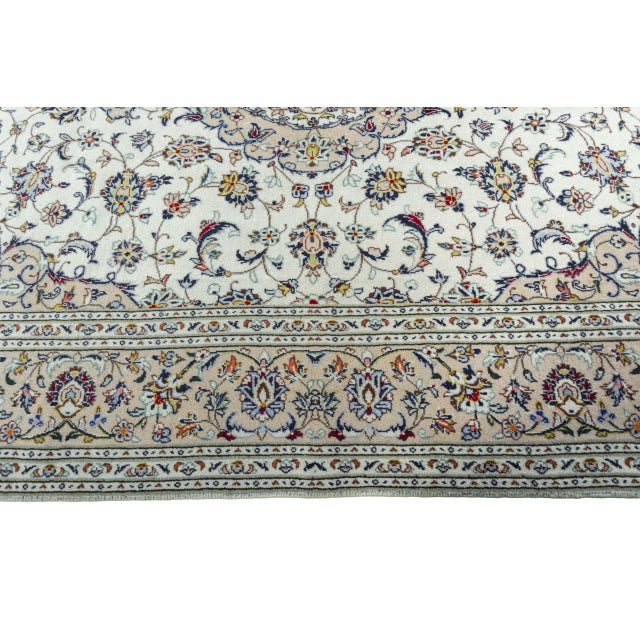 Hand-Knotted Kashan Oriental Rug For Sale - Image 9 of 13