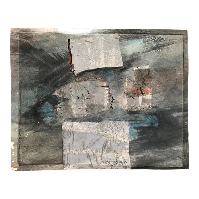 "Silver Paradigm 2" Patricia Zippin 1980s Acrylic Abstract Painting For Sale