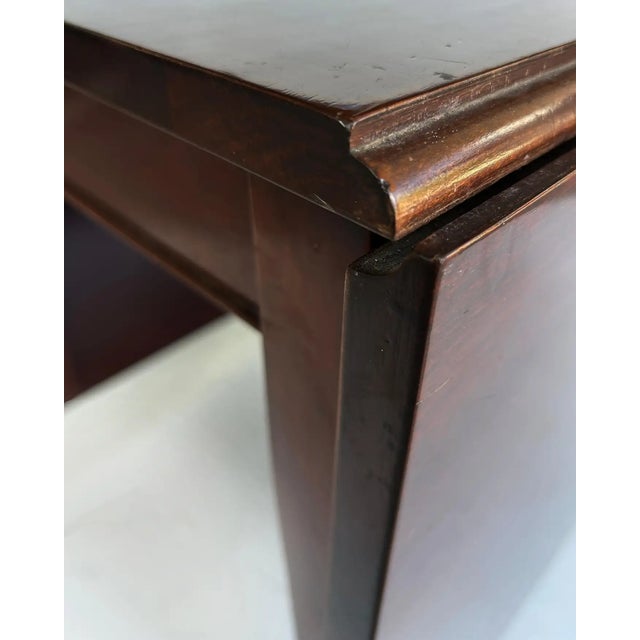 1950s Antique Style Mahogany Drop Leaf Gateleg Table For Sale - Image 4 of 9
