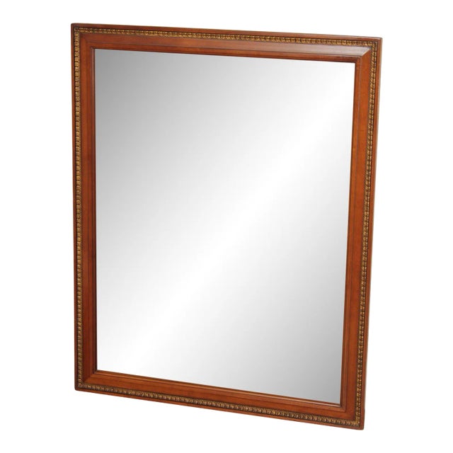 Kindel Belvedere Parcel Gilt Cherry Rectangular Wall Mirror For Sale