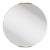 Milo Baughman for Thayer Coggin Round Gold Accent Hanging Mirror For Sale
