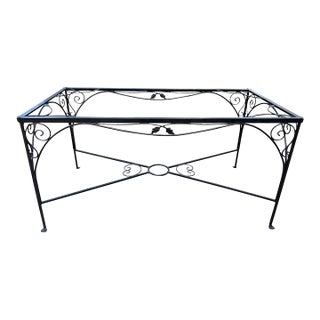 1930s Early Salterini Iron Patio Table Base, Attributed For Sale