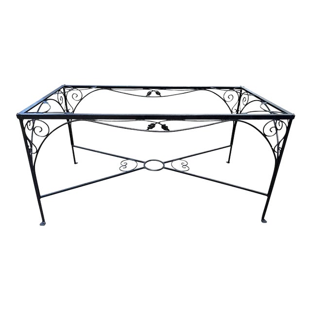 1930s Early Salterini Iron Patio Table Base, Attributed For Sale