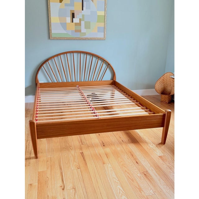 Brown 1960s MCM Danish Teak Platform Bed by Jespersen of Denmark For Sale - Image 8 of 12