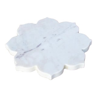 Alya Floral Marble Tray For Sale