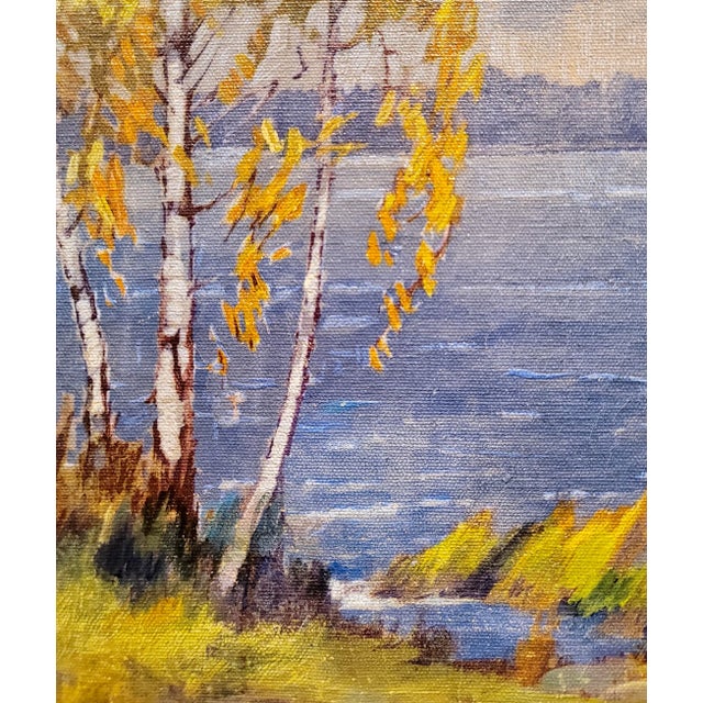 1920s James Topping-1920s Summer Landscape at the Lake-Oil Painting For Sale - Image 5 of 9