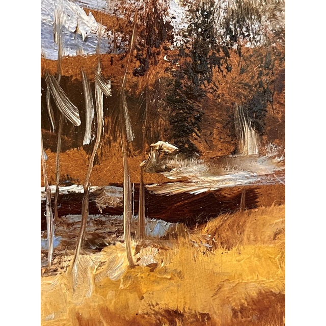 Platte River, Denver in December by Timothy J. Standring | Oil on canvas Landscape with river and trees For Sale - Image 4 of 5