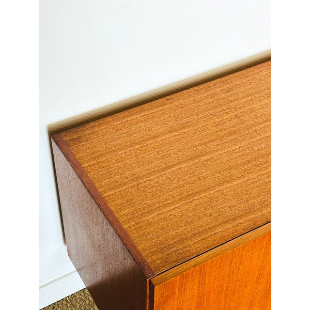 Scandinavian Teak Sideboard with 4 Doors and Tapered Legs, 1960s For Sale - Image 16 of 18