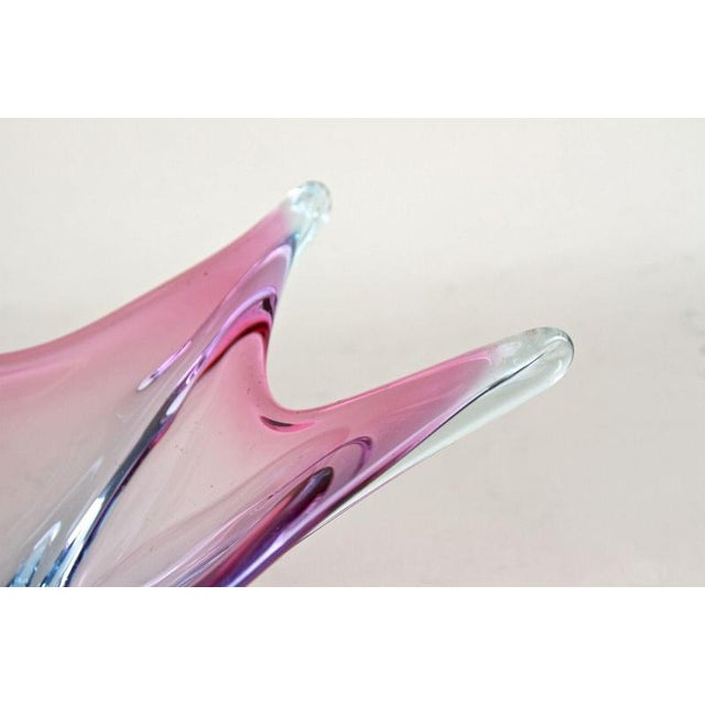 Blue Vintage Murano Sommerso Glass Bowl, 1960 For Sale - Image 8 of 18