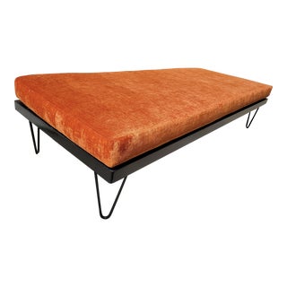 1950s Iron Hairpin Legged Mid Century Modern Daybed For Sale