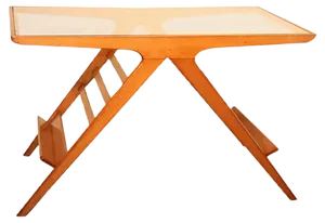 Mid-Century Italian Coffee Table with Magazine Rack
