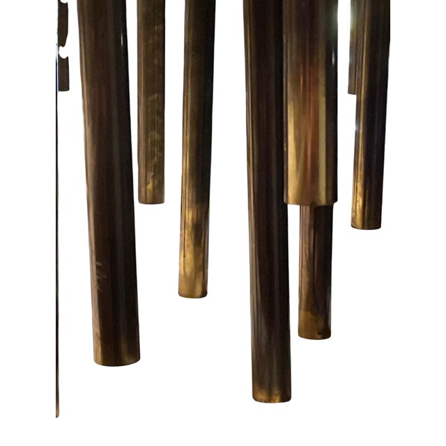 1960s Vintage Lightolier Brass 36 Light Chandelier by Gaetano Sciolari For Sale - Image 5 of 14