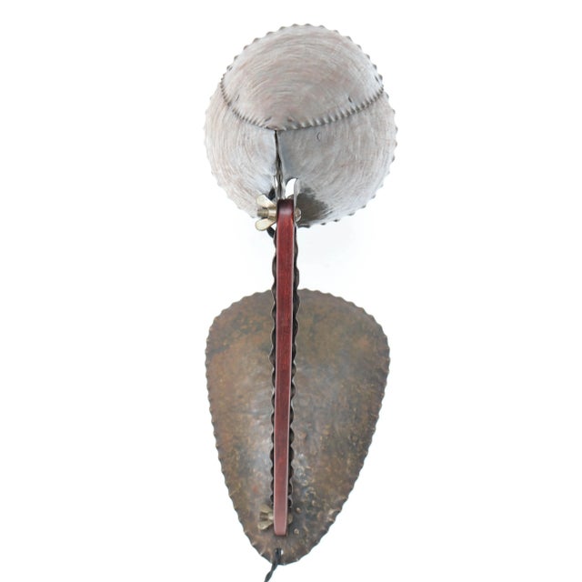 Art Deco Amsterdam School Hammered Metal Table Lamp by Johan Verhey, 1930s For Sale - Image 9 of 10