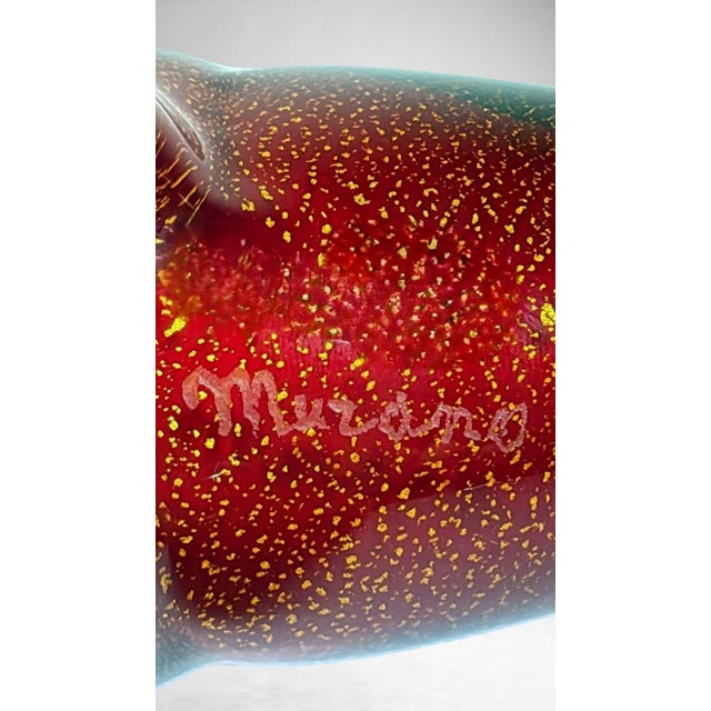 Late 20th Century Murano Red Glass Bull Sculpture “Sommerso” Technique For Sale - Image 12 of 16