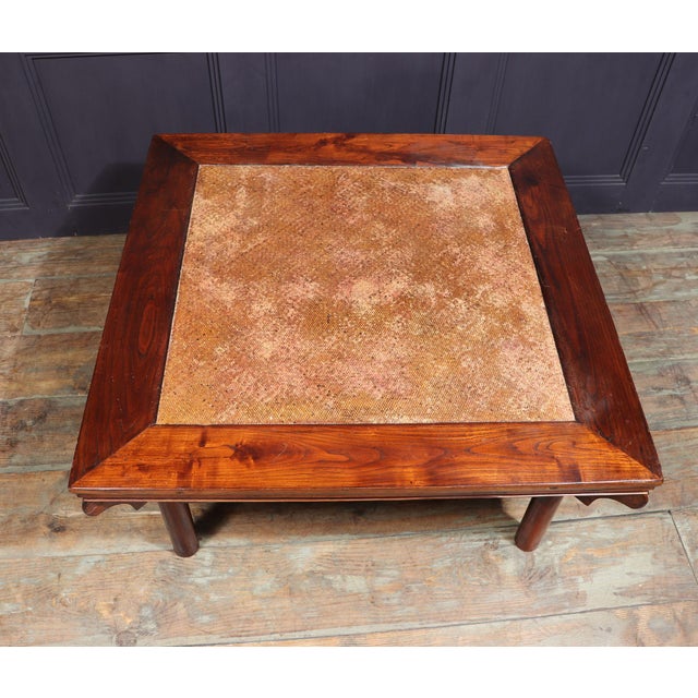 Wood Chinese Rattan Top Kang Table, 1880s For Sale - Image 7 of 14