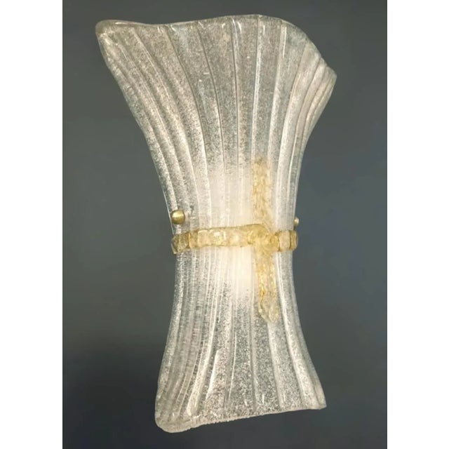 Barovier e Toso 1960s Graniglia Bow Sconce For Sale - Image 4 of 10