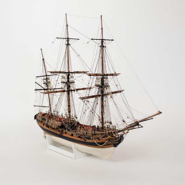 Italian Amati HMS Fly Ship Model, Hand-Assembled, 1:64 Scale, Restored For Sale - Image 14 of 18