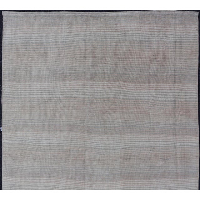 Textile Vintage Turkish Kilim Rug With Subtle Beige and Cream Tones For Sale - Image 7 of 8
