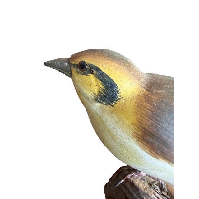 Wood carved bird. Austrain folk art called viechtau.