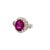 Contemporary 4.41 Carat Vivid Purplish Red Ruby Diamond Platinum Ring, Aigs Certified, Size 5.75 For Sale - Image 3 of 7