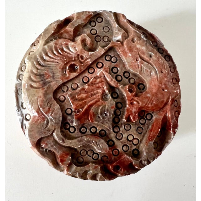 Hand Carved Asian Stash Box with Lid For Sale In Los Angeles - Image 6 of 8