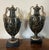 Antique 18th Century George III Wedgwood & Bentley Creamware Urns or Mantel Vases With Faux Stone Glaze & Satyr Mask Handles Circa 1780 - A Pair For Sale In New York - Image 6 of 18