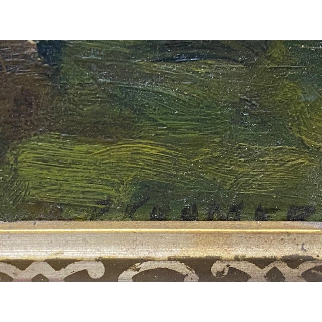 Country Village Oil Painting by P. Kramer C.1920 Chairish