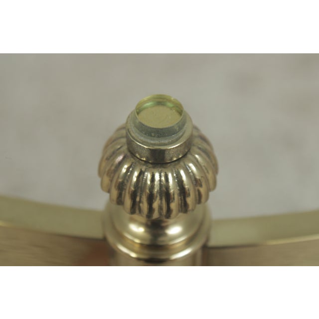 Pair of Brass & Glass Round End Tables For Sale - Image 10 of 14